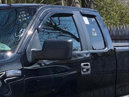 RedRock Window Deflectors; Front and Rear; Smoked (04-14 F-150 SuperCab)