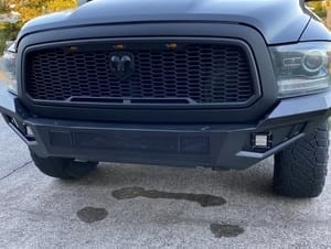 RedRock Baja Upper Replacement Grille; Matte Black (13-18 RAM 1500, Excluding Rebel)