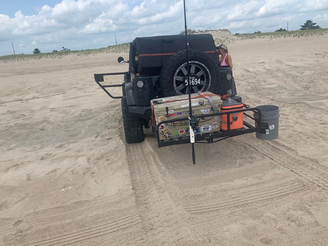 RedRock Hitch Mounted Cargo Rack; 12-Inch XL (07-25 Jeep Wrangler JK & JL)