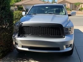 RedRock Baja Upper Replacement Grille; Matte Black (09-12 RAM 1500)