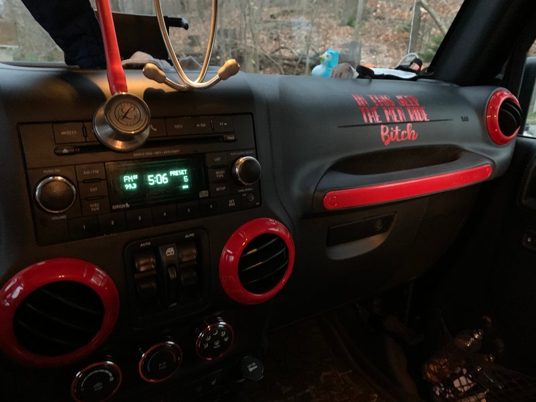 RedRock Interior Trim Kit; Red (11-18 Jeep Wrangler JK)