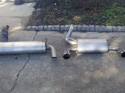 RedRock Axle-Back Exhaust with Polished Tips (18-25 2.0L or 3.6L Jeep Wrangler JL)
