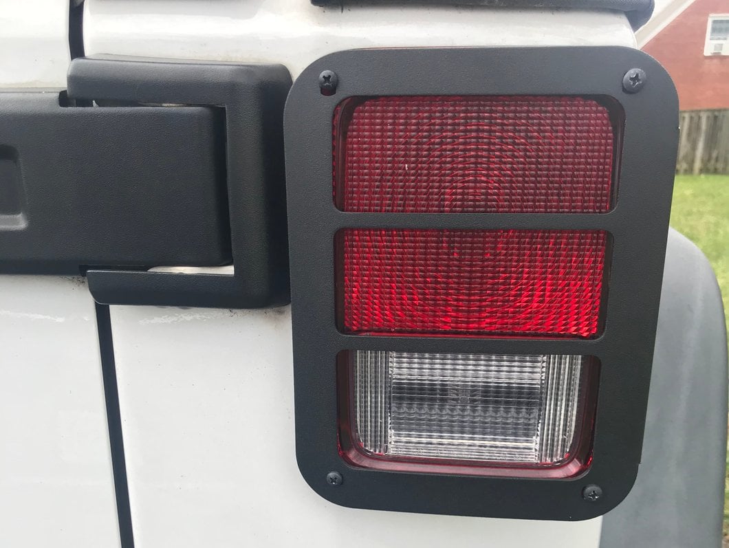 RedRock Tail Light Guards; Black (07-18 Jeep Wrangler JK)