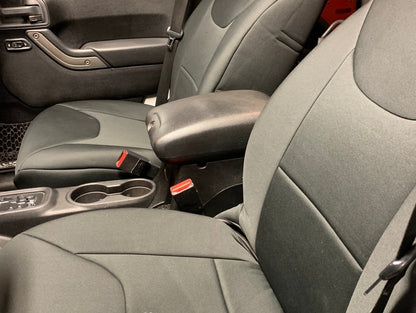 RedRock Custom Fit Front and Rear Seat Covers; Black (13-18 Jeep Wrangler JK 4-Door)