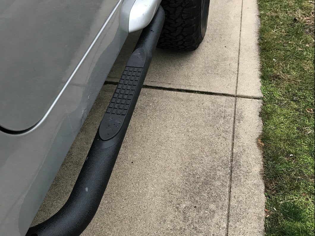 RedRock 3-Inch Side Step Bars; Textured Black (04-06 Jeep Wrangler TJ Unlimited)