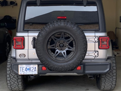 RedRock Tail Light Covers; Old Glory (18-25 Jeep Wrangler JL w/ Factory LED Tail Lights)