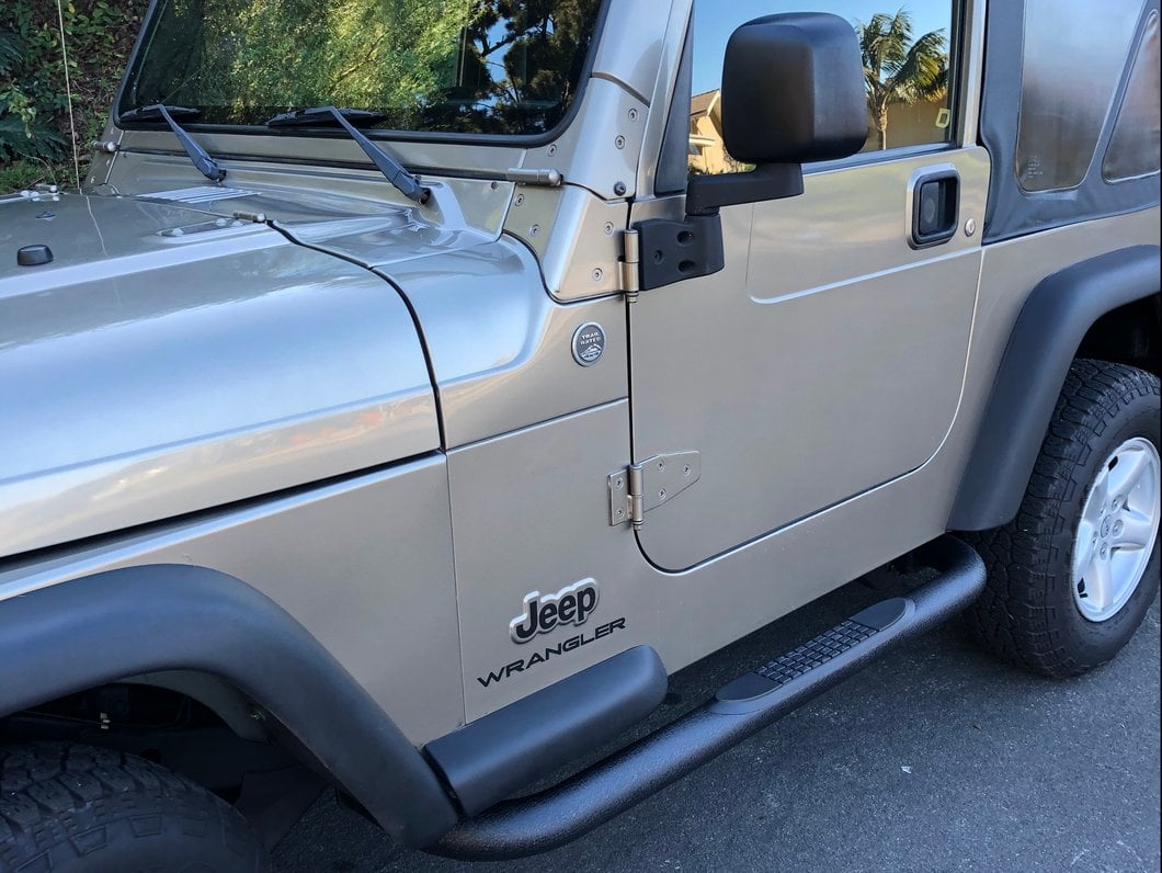 RedRock 3-Inch Side Step Bars; Textured Black (04-06 Jeep Wrangler TJ Unlimited)