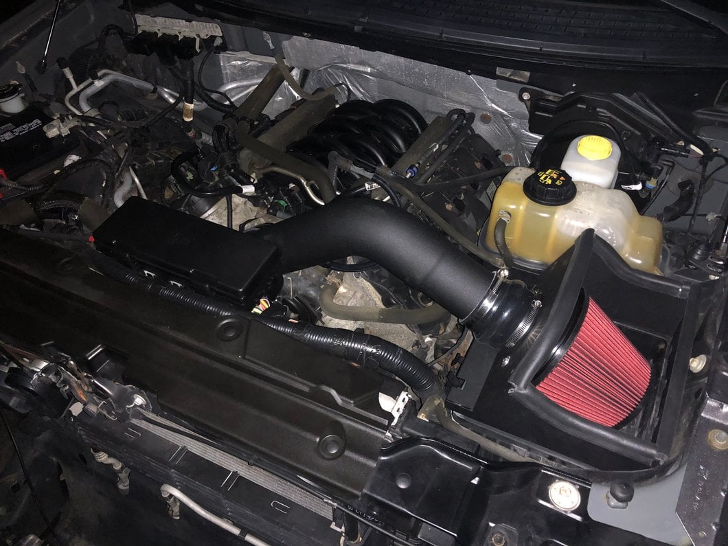RedRock Cold Air Intake; Black Wrinkle (11-14 5.0L F-150)