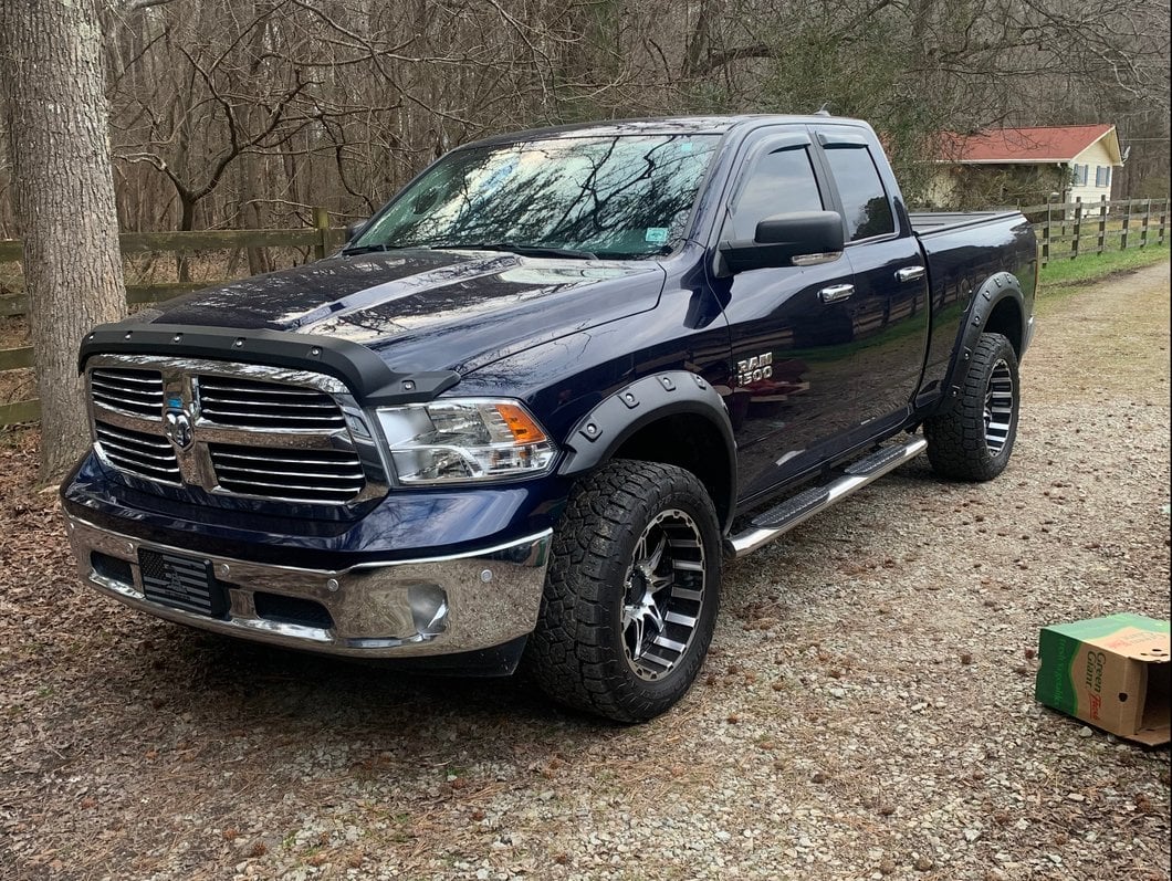 RedRock Window Deflectors; Front and Rear; Smoked (09-18 RAM 1500 Quad Cab)