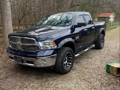 RedRock Window Deflectors; Front and Rear; Smoked (09-18 RAM 1500 Quad Cab)