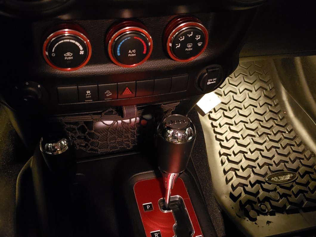 RedRock Alterum Series Console Shifter Trim Bezel; Red (11-18 Jeep Wrangler JK)