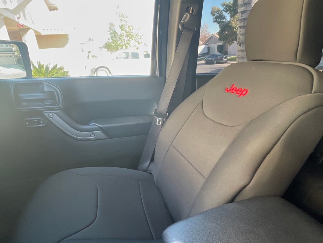 RedRock Custom Fit Front and Rear Seat Covers; Black (13-18 Jeep Wrangler JK 4-Door)