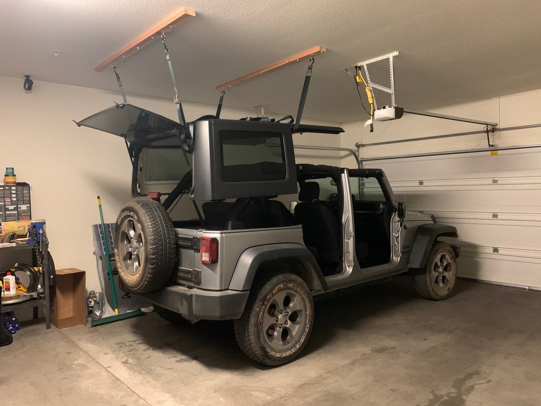 RedRock Manual Hard Top Hoist (07-18 Jeep Wrangler JK 4-Door)