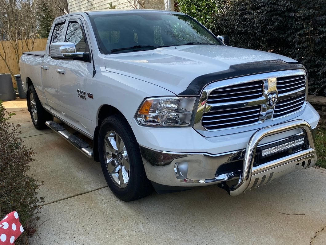 RedRock Mirror Covers without Turn Signal Light Cutout; Chrome (09-18 RAM 1500)