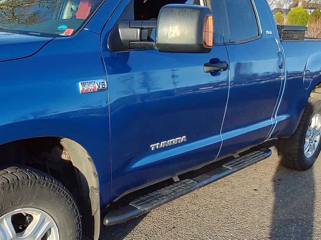 RedRock PNC Side Step Bars; Textured Black (07-21 Tundra Double Cab)