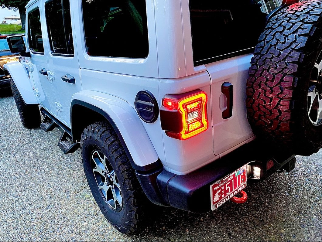 RedRock Tail Light Covers; Old Glory (18-25 Jeep Wrangler JL w/ Factory LED Tail Lights)