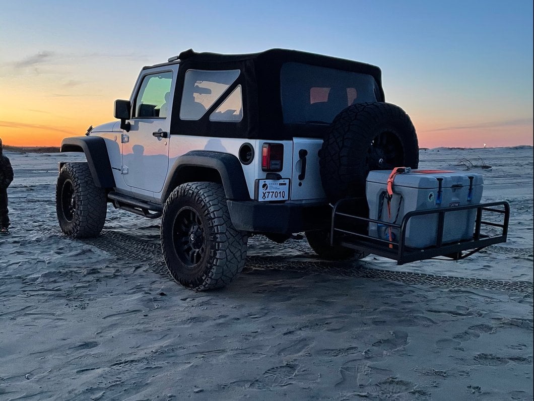 RedRock Hitch Mounted Cargo Rack; 12-Inch XL (07-25 Jeep Wrangler JK & JL)
