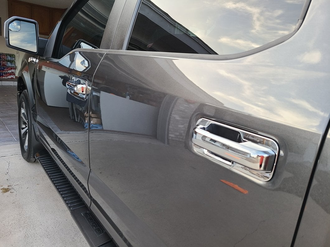 RedRock Door Handle Covers without Passenger Keyhole; Handle Covers Only; Chrome (15-20 F-150 SuperCrew)