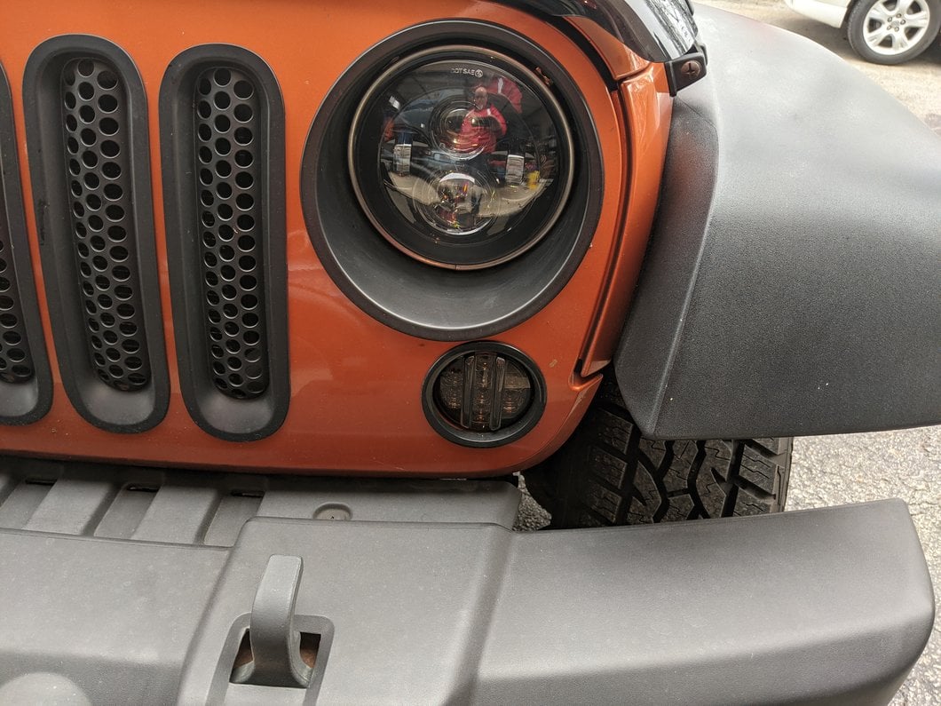 RedRock Turn Signal Bezels; Black (07-18 Jeep Wrangler JK)