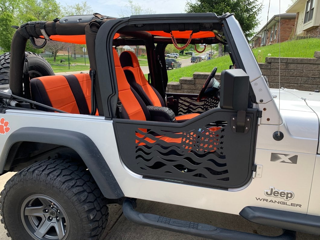 RedRock Old Glory Doors with Mirrors (97-06 Jeep Wrangler TJ)