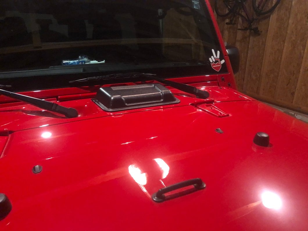 RedRock Cowl Vent Air Scoop; Textured Black (07-18 Jeep Wrangler JK)