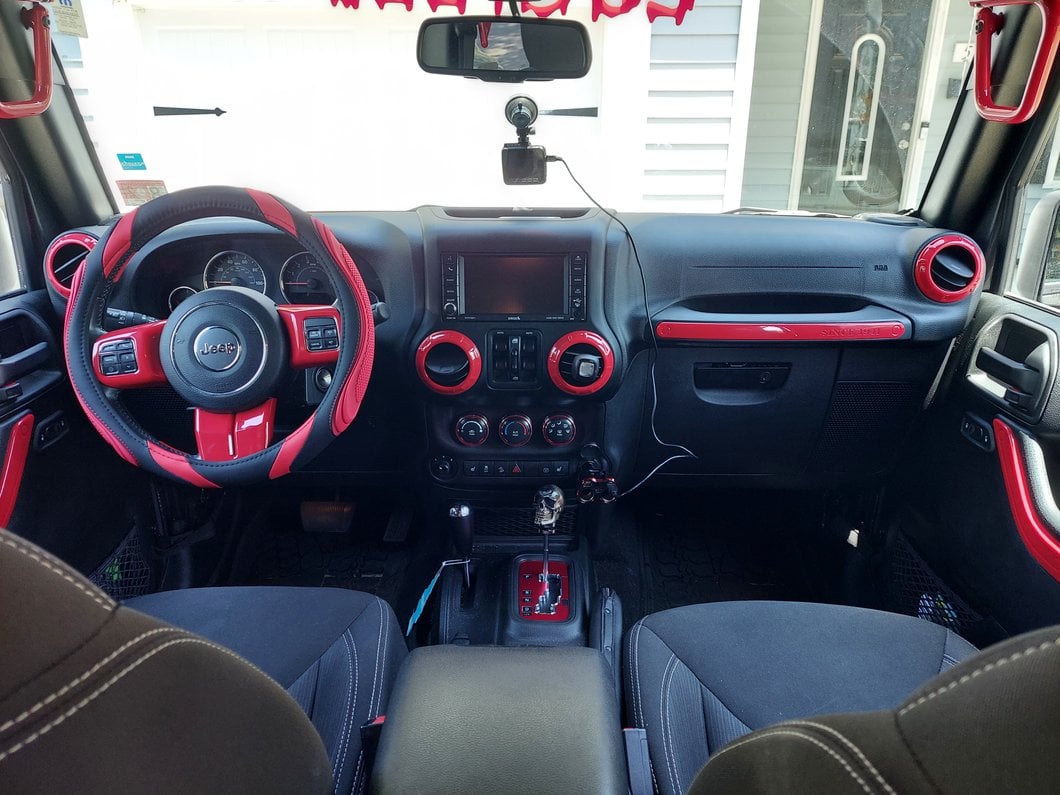 RedRock Interior Trim Kit; Red (11-18 Jeep Wrangler JK)