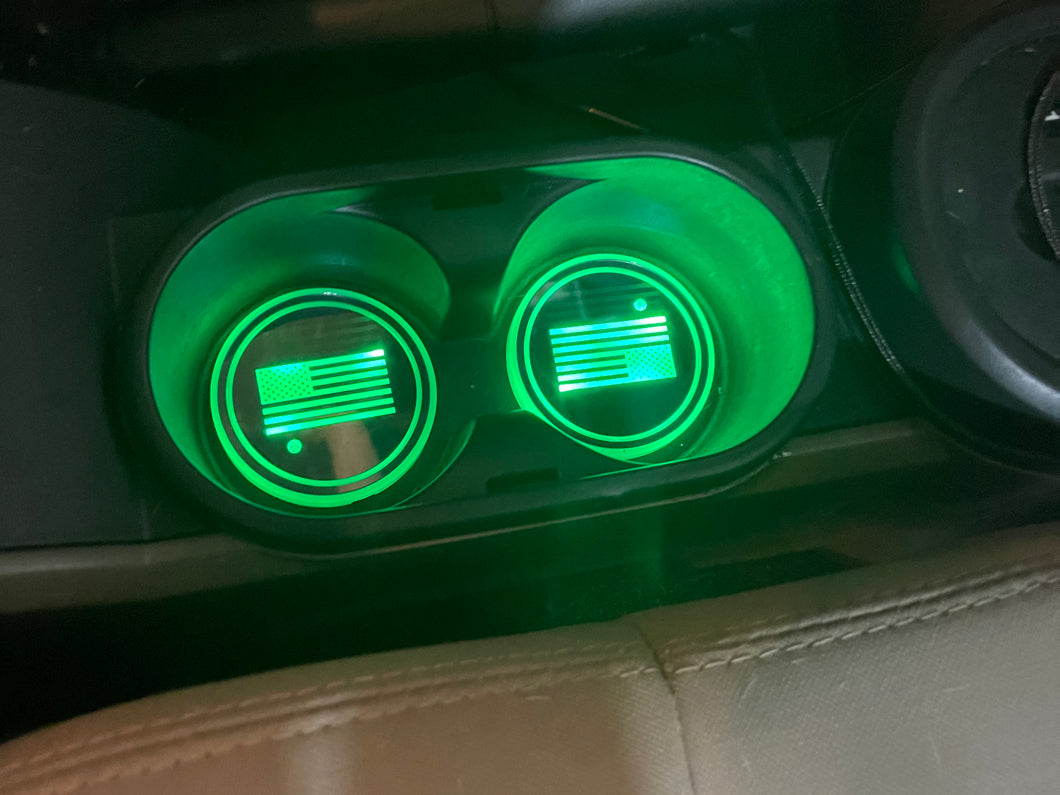RedRock Alterum Series Color Changing LED Cup Holder Lighting with American Flag Logo (07-25 Jeep Wrangler JK & JL)