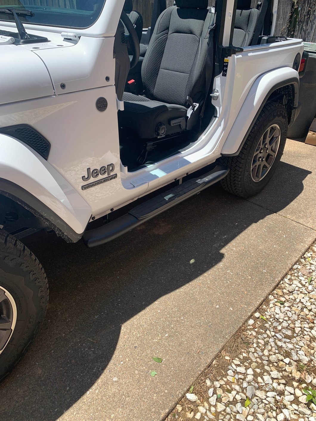 RedRock PNC Side Step Bars; Textured Black (18-25 Jeep Wrangler JL 2-Door)