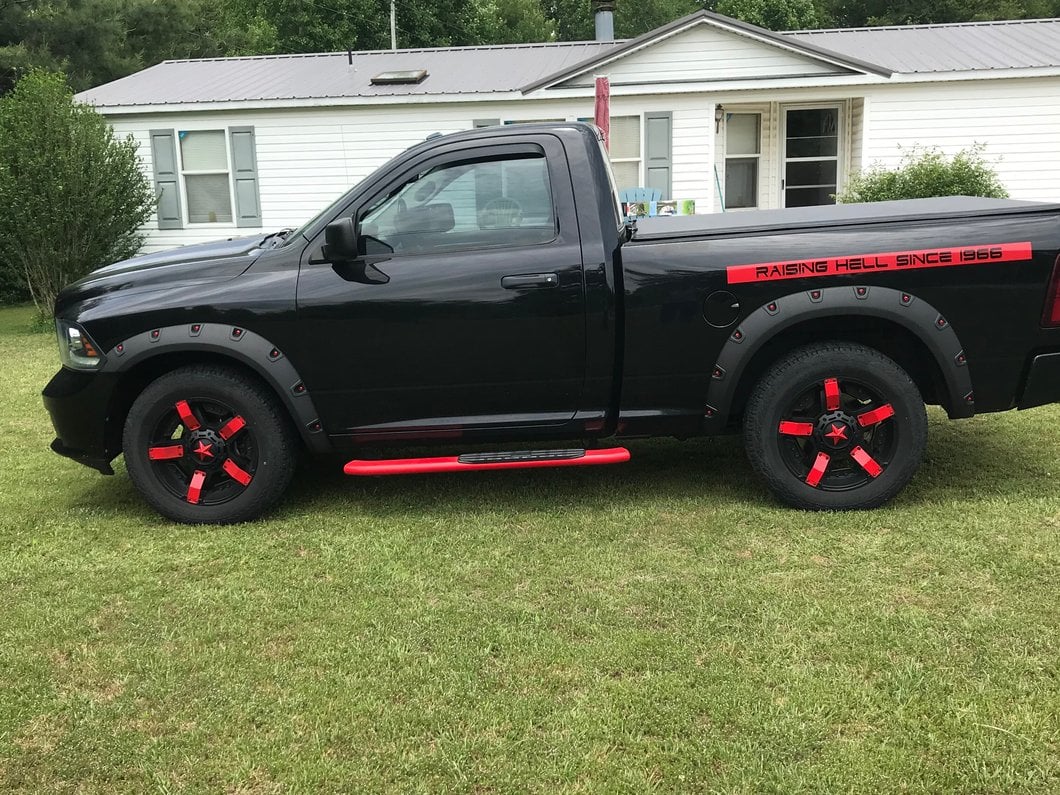 RedRock Pocket Style Fender Flares; Textured Black (09-18 RAM 1500, Excluding Rebel)