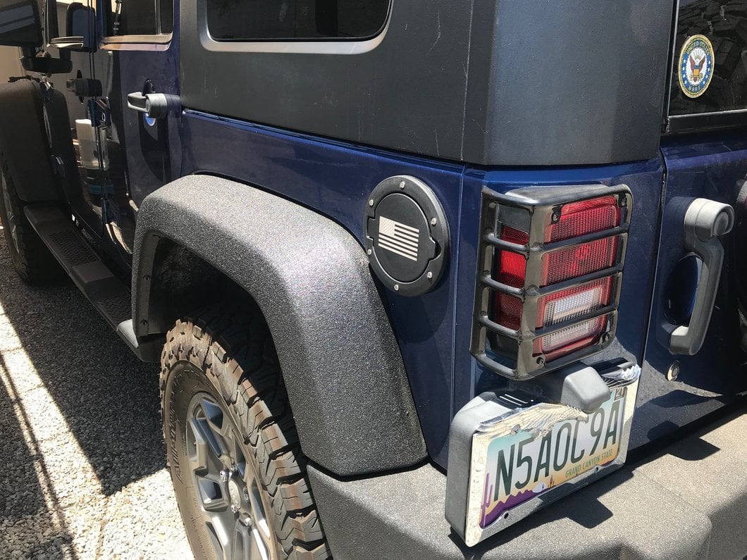 RedRock Tail Light Guards; Black (07-18 Jeep Wrangler JK)