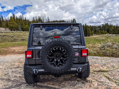 RedRock Solid Steel Rear Bumper with LED Lighting (18-25 Jeep Wrangler JL)