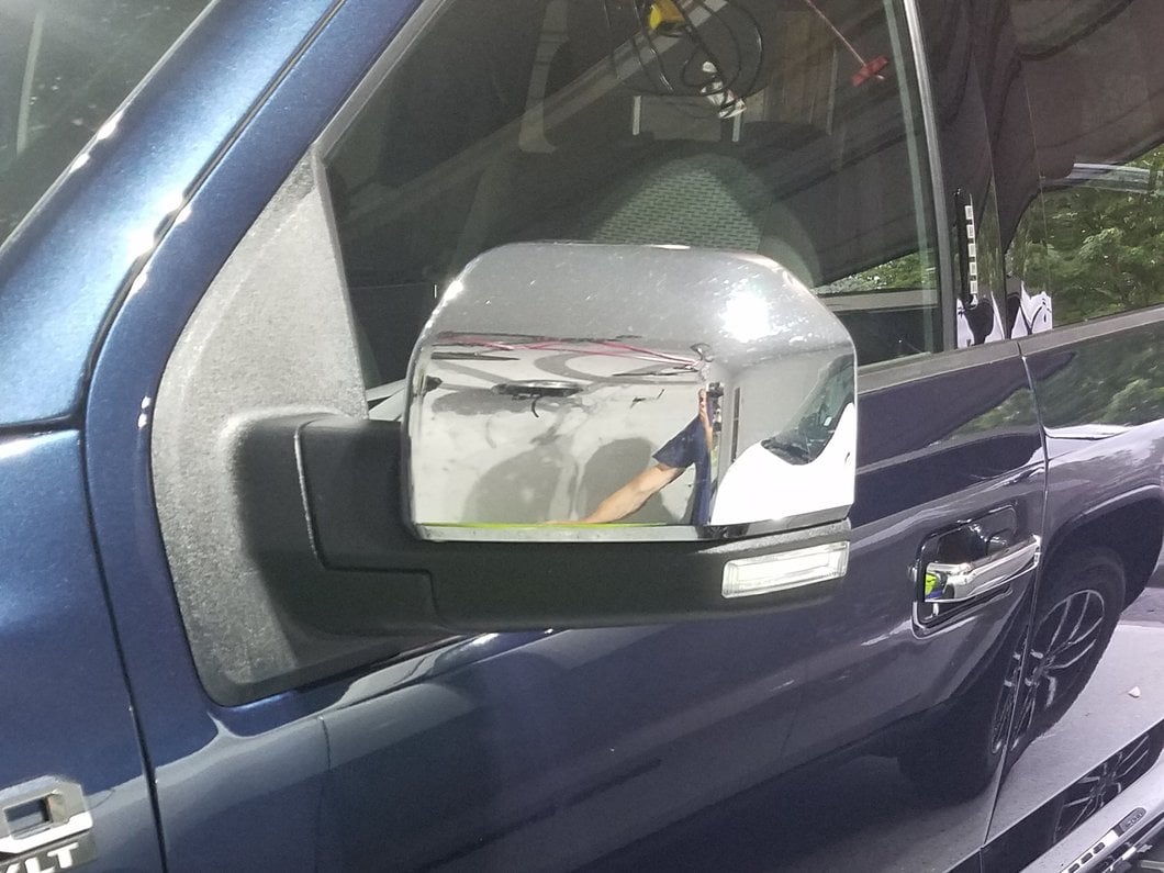 RedRock Skull Cap Replacement Mirror Covers; Chrome (15-20 F-150 w/ Standard Mirrors)