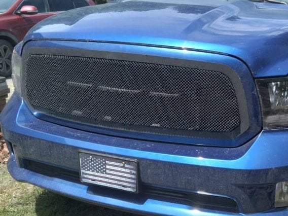 RedRock Wire Mesh Upper Grille Insert; Black (13-18 RAM 1500, Excluding Rebel)