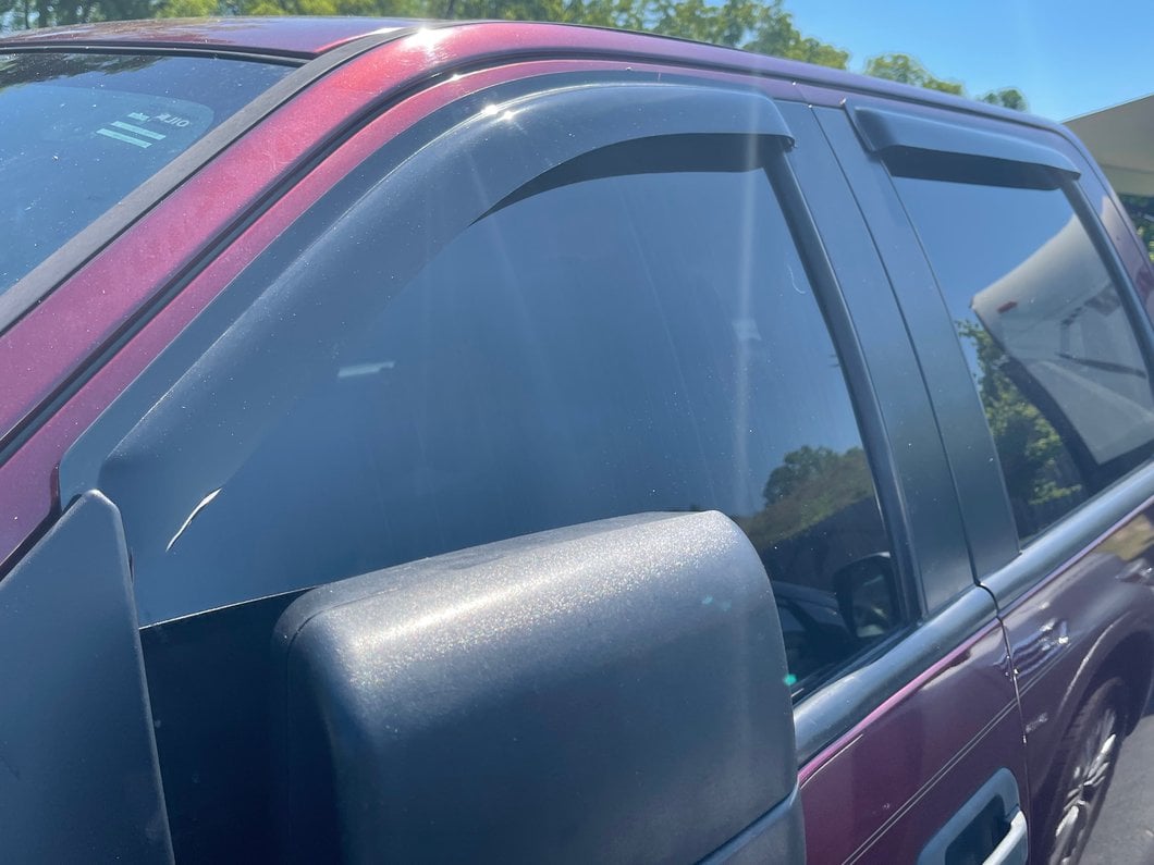 RedRock Window Deflectors; Front and Rear; Smoked (04-08 F-150 SuperCrew)