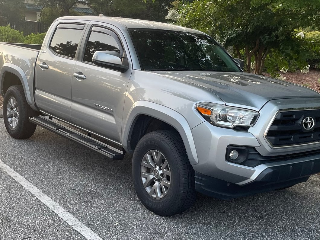 RedRock S6 Running Boards; Black (05-23 Tacoma Double Cab)