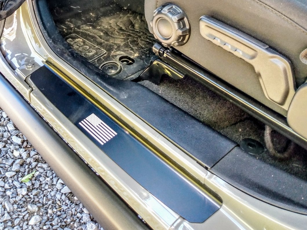 RedRock Old Glory Door Entry Guards; Black (20-25 Jeep Gladiator JT)
