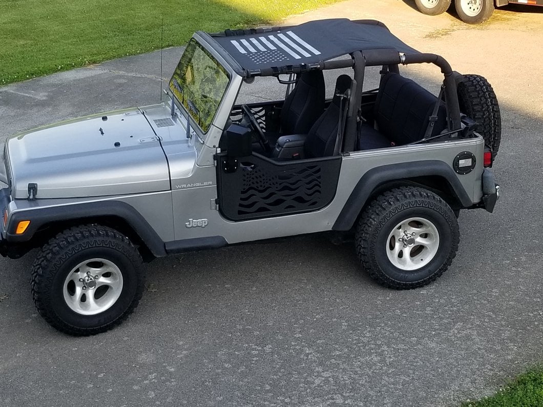 RedRock Old Glory Doors with Mirrors (97-06 Jeep Wrangler TJ)