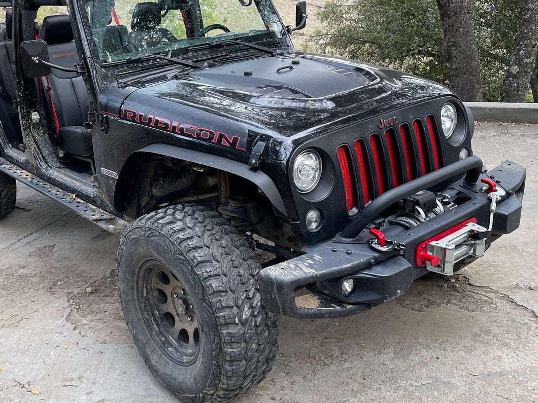 RedRock Aluminim Grille Mesh Insert; Red (07-18 Jeep Wrangler JK)