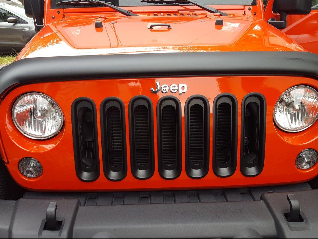 RedRock Grille Inserts; Black (07-18 Jeep Wrangler JK