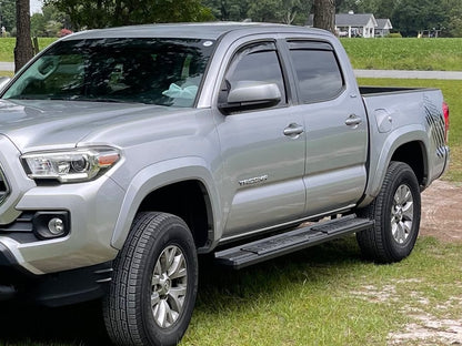 RedRock S6 Running Boards; Black (05-23 Tacoma Double Cab)