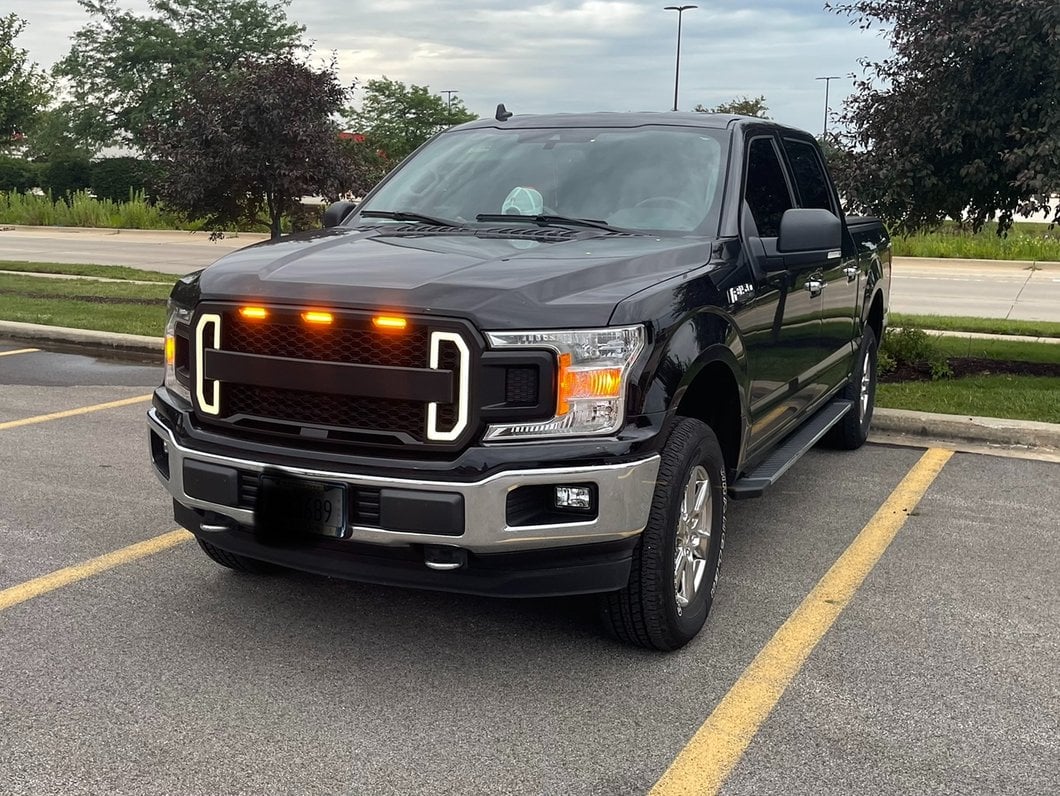 RedRock Baja Upper Replacement Grille with LED Lighting and DRL (18-20 F-150, Excluding Raptor)