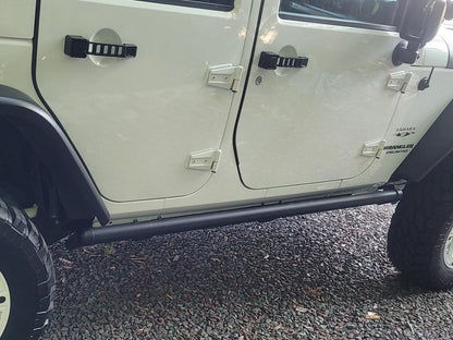RedRock Aluminum Door and Tailgate Handle Set; Black (07-18 Jeep Wrangler JK 4-Door)