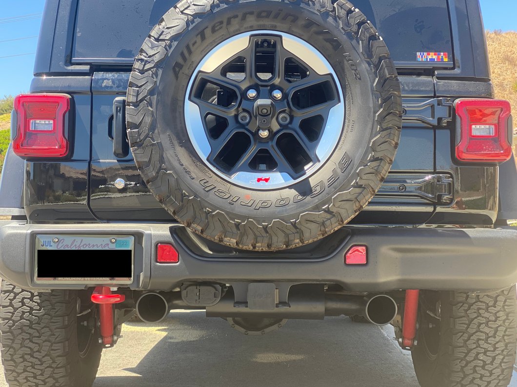 RedRock Axle-Back Exhaust with Black Tips (18-25 2.0L or 3.6L Jeep Wrangler JL)