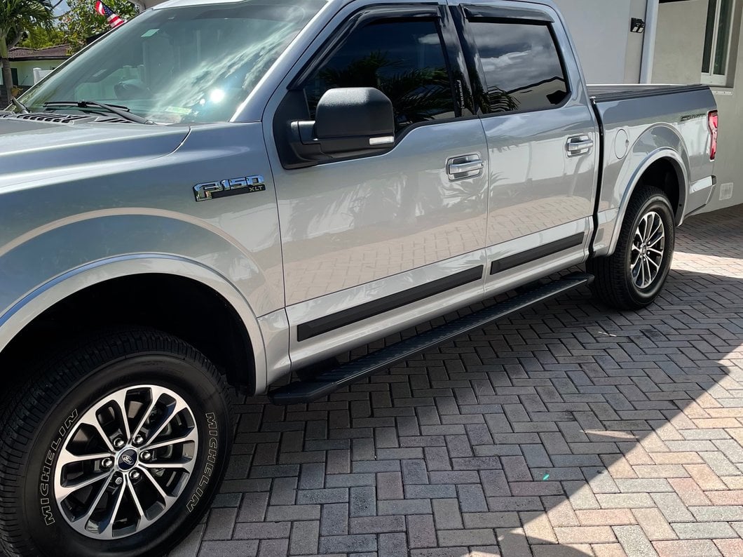 RedRock Rugged Look Body Side Moldings; Matte Black (09-20 F-150 SuperCrew)