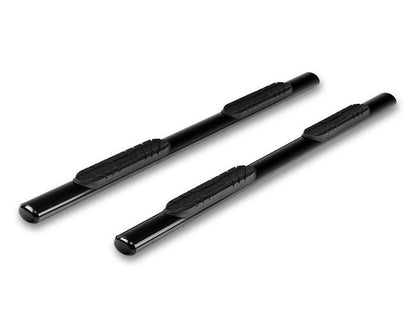 RedRock 4-Inch Oval Straight Side Steps; Black (21-25 Tahoe)