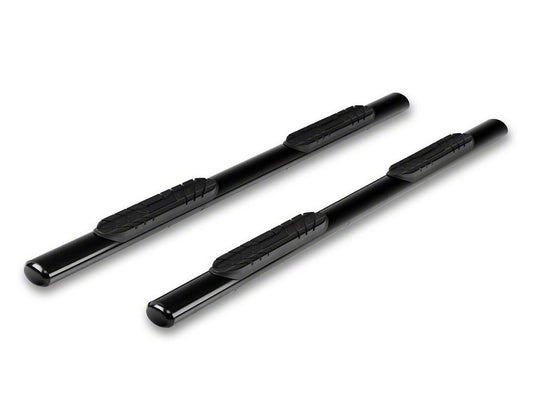 RedRock 4-Inch Oval Straight Side Steps; Black (21-25 Tahoe)