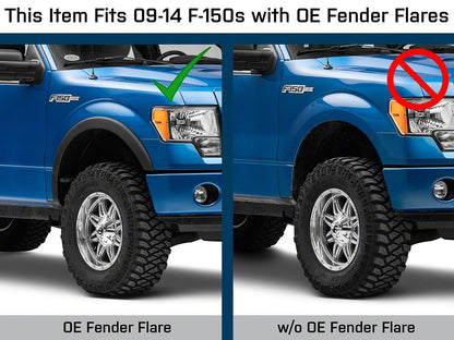 RedRock OE Replacement Fender Flares for Pre-Drilled Fenders (09-14 F-150 Styleside w/ OE Fender Flares)