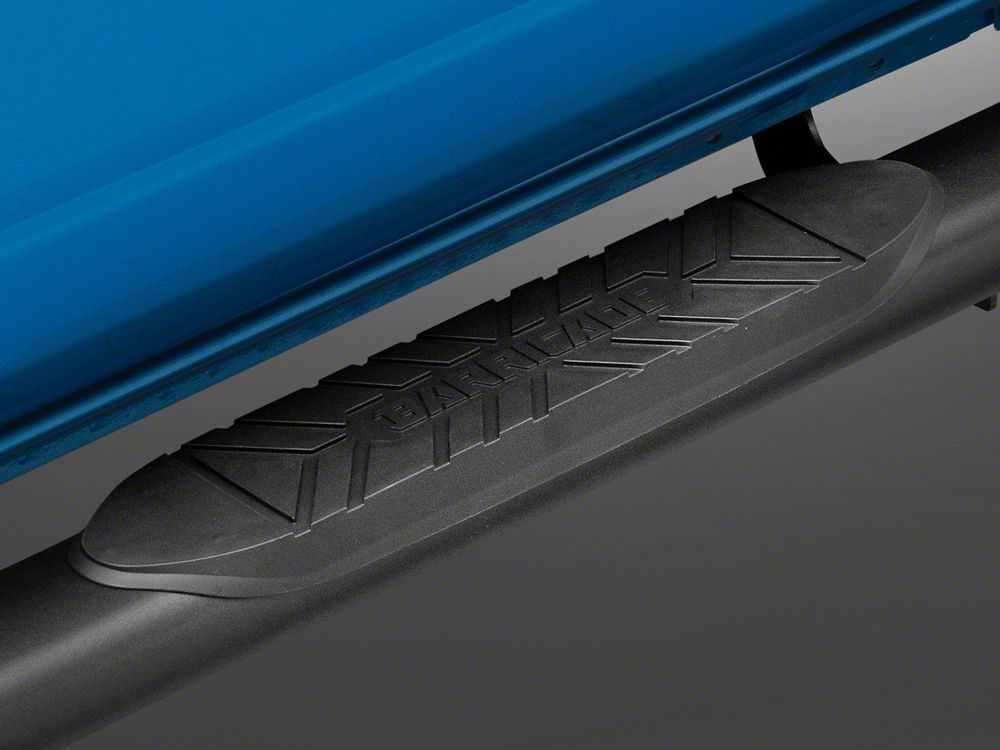 RedRock 5-Inch Oval Bent End Side Step Bars; Black (21-25 Bronco 2-Door)