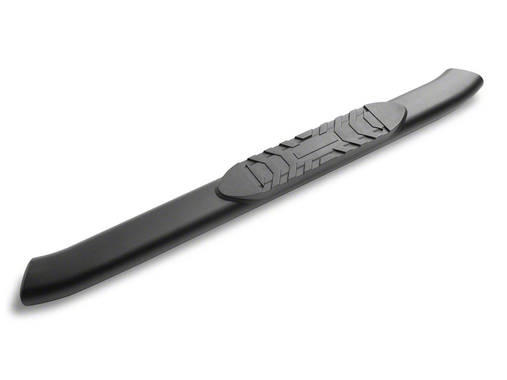 RedRock 5-Inch Oval Bent End Side Step Bars; Black (21-25 Bronco 2-Door)