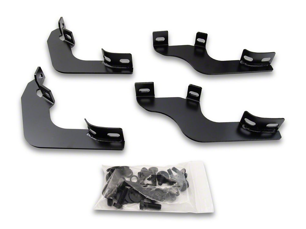 RedRock 5-Inch Oval Bent End Side Step Bars; Black (21-25 Bronco 2-Door)